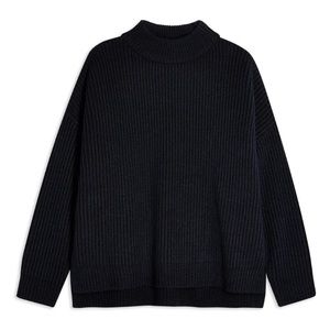Topshop mock sweater navy